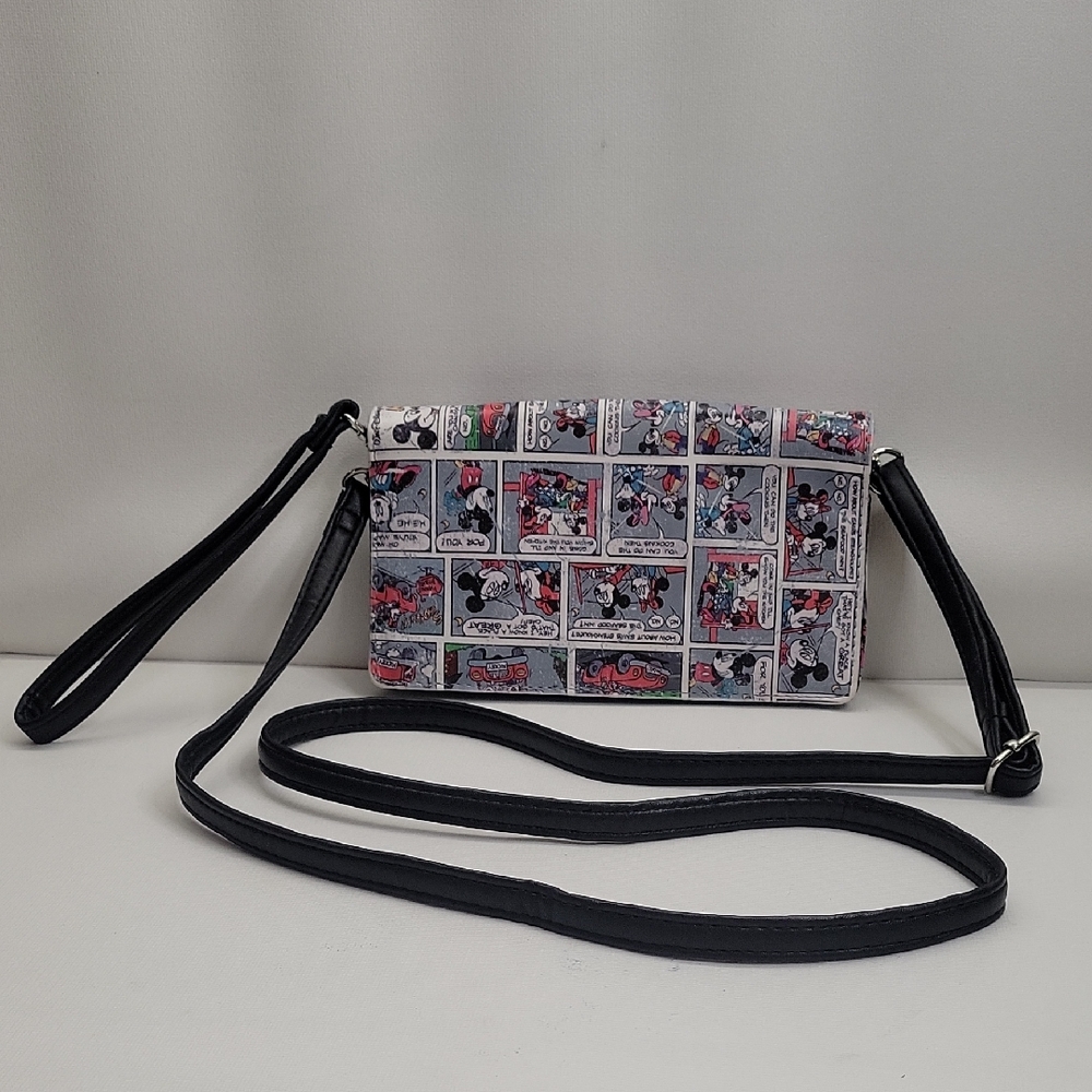 Disney Parks Mickey Mouse Comic Strip Wallet with Wristlet & Shoulder Straps